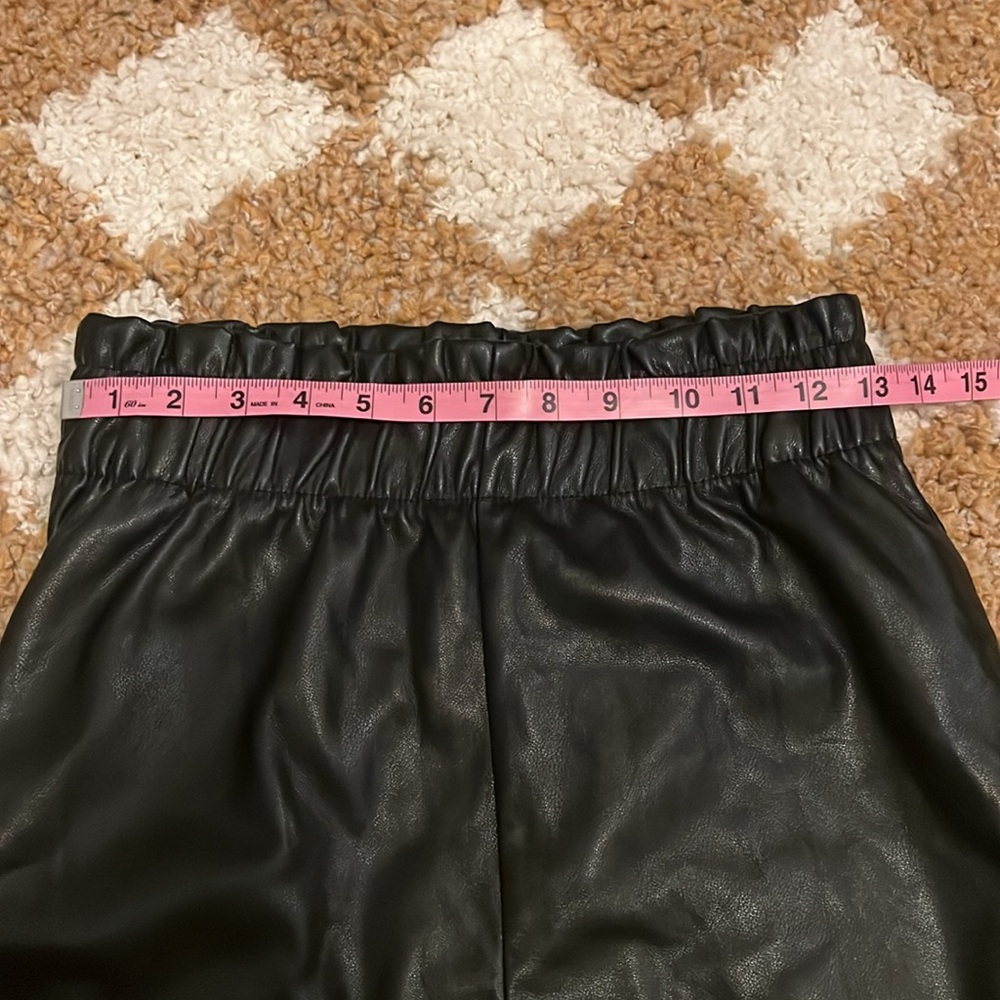 Avec Les Filles Anthropologie Vegan Leather Wide Leg Trousers XS/S - Picture 9 of 10